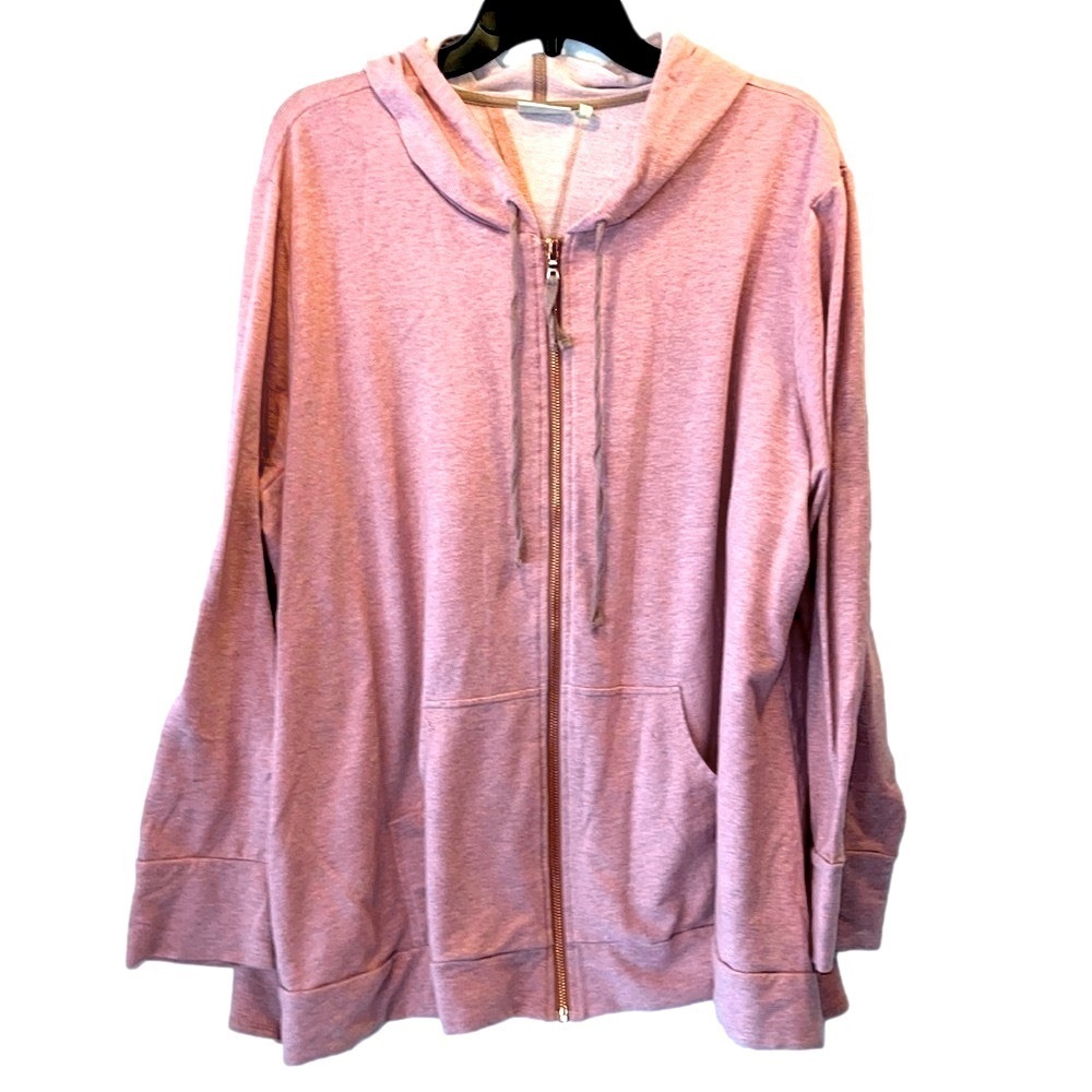 LOGO Lounge Hoodie, SZ 3X, PTP 28”, Length 29”, Approx. Light pink, Gently Used